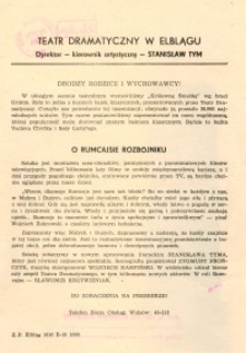 O Rumcajsie rozbójniku – ulotka