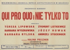 Qui pro qvo i nie tylko to – afisz