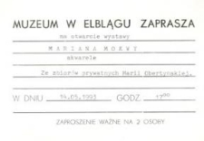 Akwarele Mariana Mokwy – zaproszenie na wystawę
