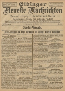 Elbinger Neueste Nachrichten, Nr. 236 Sonntag 6 Oktober 1912 64. Jahrgang