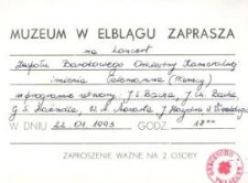 Koncert Zespołu Barokowego Orkiestry Kameralnej im. Telemanna (Niemcy) - zaproszenie