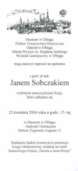 Spotkanie z prof. dr hab. Janem Sobczakiem