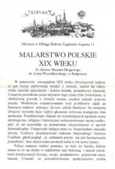 Malarstwo polskie XIX w.