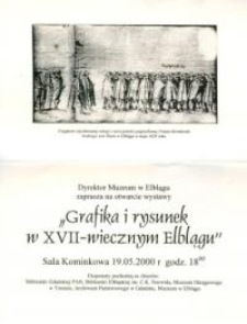 Grafika i rysunek w XVII-wiecznym Elblągu