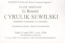 „Cyrulik sewilski” R. Rossiniego w Elblągu – zaproszenie