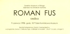 Roman Fus – rzeźba ; recital fortepianowy Doroty Czarnieckiej-Fus - zaproszenie