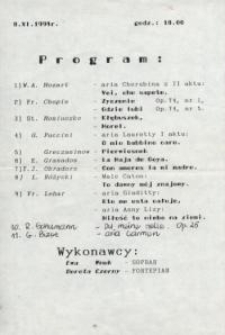 Museum in Elbing - Konzertprogram