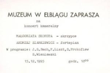 Koncert kameralny – zaproszenie