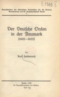 Der Deutsche Orden in der Neumark (1402-1455)