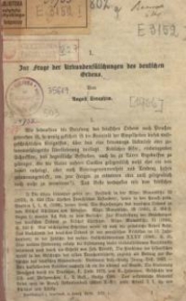 Zur Frage der Urkundenfälschungen des deutschen Ordens