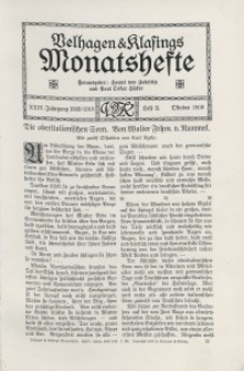 Velhagen & Klasings Monatshefte. Oktober 1909, Jg. XXIV. Bd. I, Heft 2.