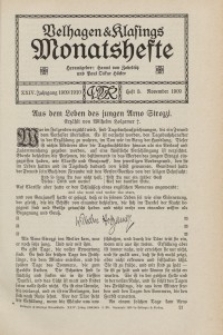 Velhagen & Klasings Monatshefte. November 1909, Jg. XXIV. Bd. I, Heft 3.