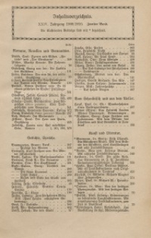 Velhagen & Klasings Monatshefte. Jg. XXIV. Bd. II. : Inhaltsverzeichnis