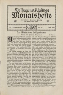 Velhagen & Klasings Monatshefte. Juli 1910, Jg. XXIV. Bd. III. Heft 11.