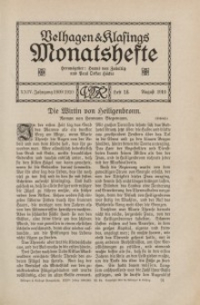 Velhagen & Klasings Monatshefte. August 1910, Jg. XXIV. Bd. III. Heft 12.