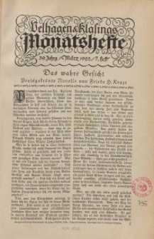 Velhagen & Klasings Monatshefte. März 1925, Jg. XXXIX. Heft 7.
