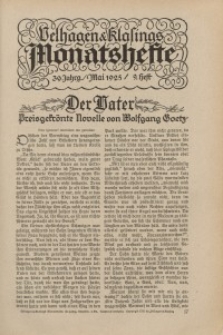 Velhagen & Klasings Monatshefte. Mai 1925, Jg. XXXIX. Heft 9.