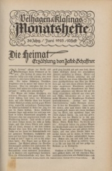 Velhagen & Klasings Monatshefte. Juni 1925, Jg. XXXIX. Heft 10.
