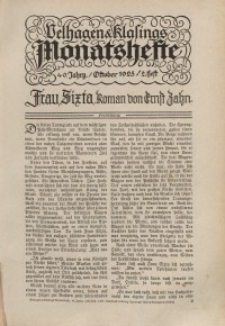 Velhagen & Klasings Monatshefte. Oktober 1925, Jg. XL. Heft 2.
