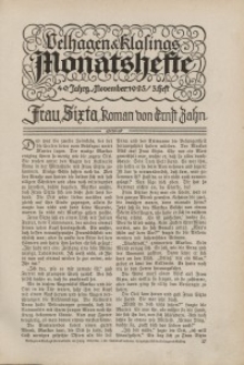 Velhagen & Klasings Monatshefte. November 1925, Jg. XL. Heft 3.