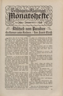 Velhagen & Klasings Monatshefte. Januar 1927, Jg. XLI. Heft 5.