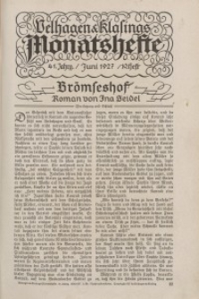 Velhagen & Klasings Monatshefte. Juni 1927, Jg. XLI. Heft 10.