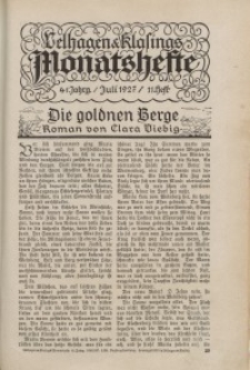 Velhagen & Klasings Monatshefte. Juli 1927, Jg. XLI. Heft 11.