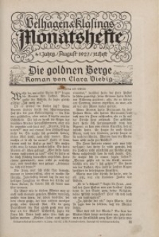 Velhagen & Klasings Monatshefte. August 1927, Jg. XLI. Heft 12.