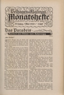 Velhagen & Klasings Monatshefte. Mai 1929, Jg. XLIII. Heft 9.