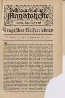 Velhagen & Klasings Monatshefte. April 1930, Jg. XLIV. Heft 8.