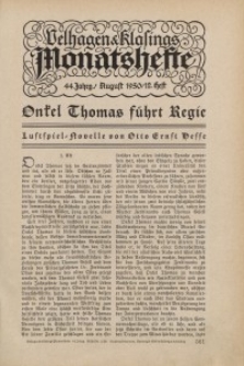Velhagen & Klasings Monatshefte. August 1930, Jg. XLIV. Heft 12.