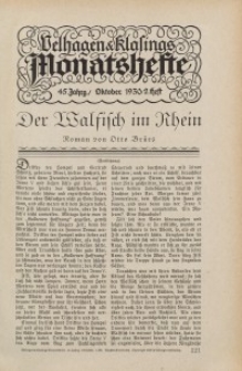Velhagen & Klasings Monatshefte. November 1930, Jg. XLV. Heft 3.