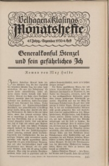 Velhagen & Klasings Monatshefte. Dezember 1930, Jg. XLV. Heft 4.
