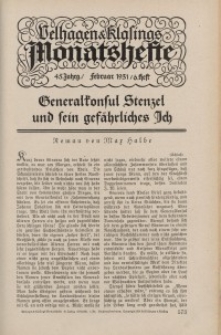 Velhagen & Klasings Monatshefte. Februar 1931, Jg. XLV. Heft 6.