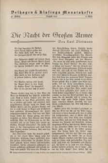 Velhagen & Klasings Monatshefte. August 1933, Jg. XLVII. Heft 12.