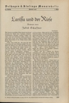 Velhagen & Klasings Monatshefte. Januar 1935, Jg. XLIX. Heft 5.
