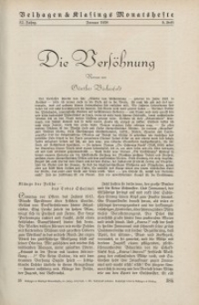 Velhagen & Klasings Monatshefte. Januar 1938, Jg. LII. Heft 5.