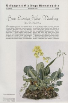 Velhagen & Klasings Monatshefte. November 1938, Jg. LIII. Heft 3.