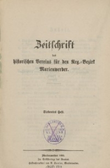 Zeitschrift des historischen Vereins für den Regierungsbezirk Marienwerder, H. 7
