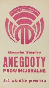 Anegdoty prowincjonalne - afisz