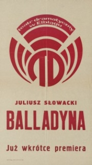 Balladyna – afisz