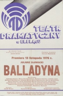 Balladyna – afisz teatralny