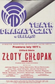 Złoty chłopak - afisz teatralny