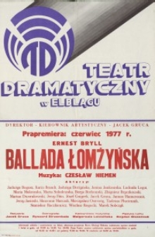 Ballada Łomżyńska - afisz teatralny
