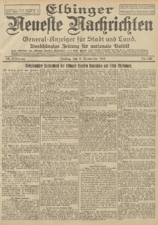 Elbinger Neueste Nachrichten, Nr. 268 Freitag 8 November 1912 64. Jahrgang