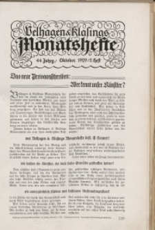 Velhagen & Klasings Monatshefte. Oktober 1929, Jg. XLIV. Heft 2.