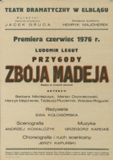 Przygody zbója Madeja - afisz teatralny