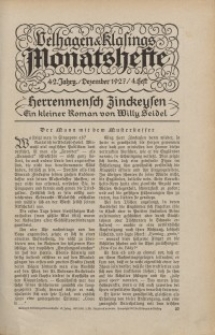 Velhagen & Klasings Monatshefte. Dezember 1927, Jg. XLII. Heft 4.