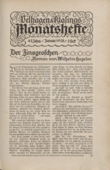 Velhagen & Klasings Monatshefte. Januar 1928, Jg. XLII. Heft 5.