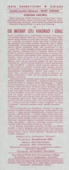 Cud mniemany Czyli Krakowiacy i Górale - ulotka